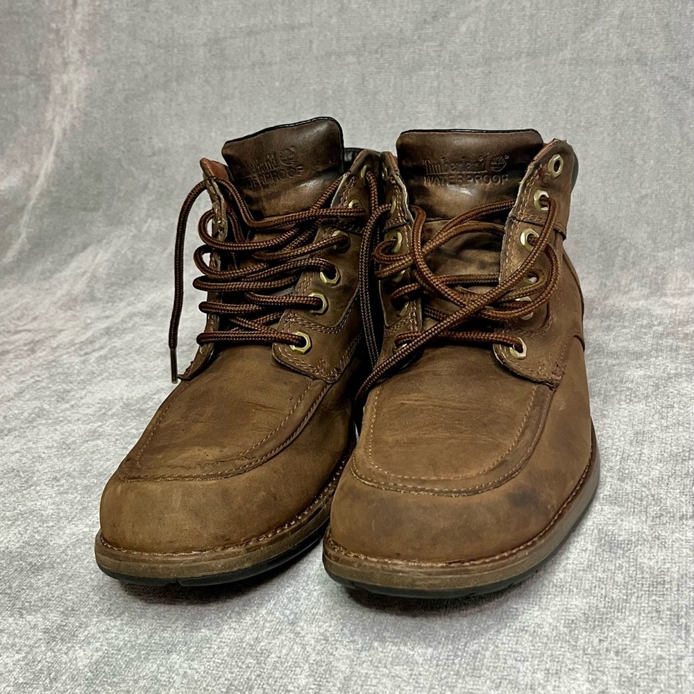 Men's Timberland‎ Waterproof Gore Tex Brown Leather Boots - Picture 3 of 11